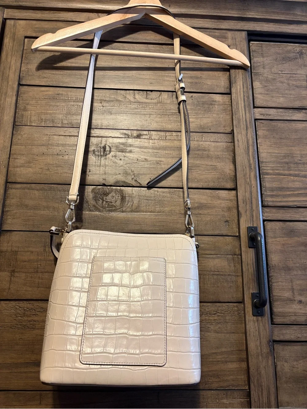 Kate Spade New York Marti Croc Embossed Bucket‎ Bag Ivory Cream Crossbody Purse